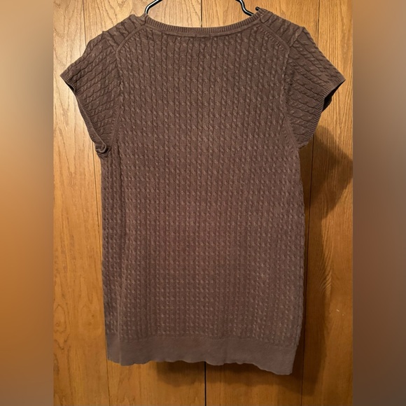Gap Short Sleeve Cable-Knit Sweater - XL - Brown - Picture 2 of 2